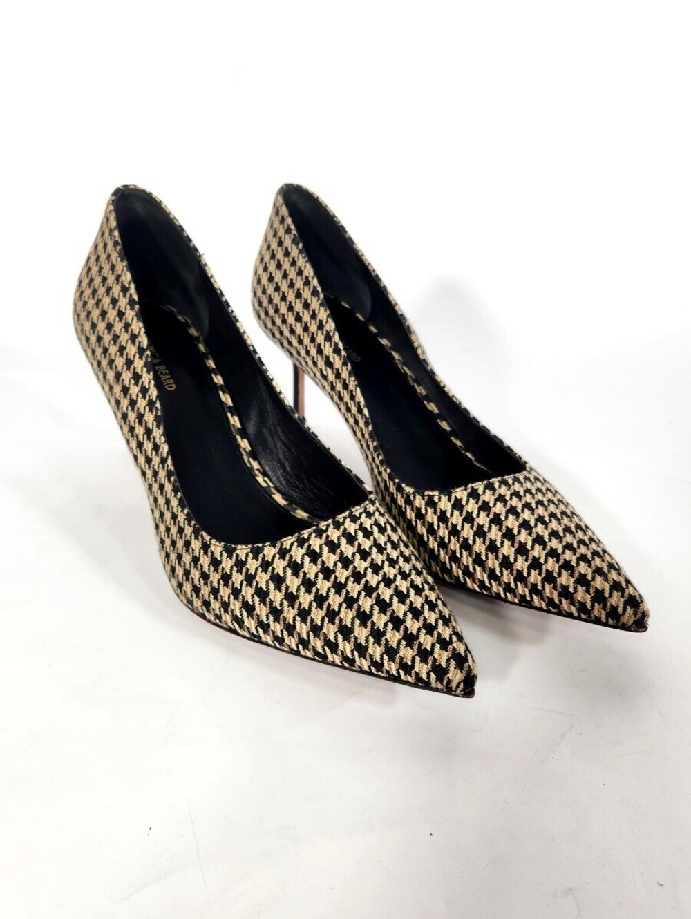Veronica Beard Houndstooth Pointed-Toe Pumps Size 10.5M